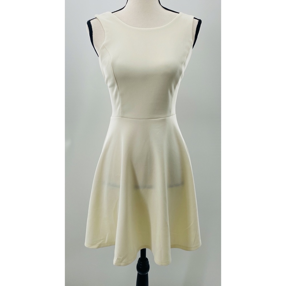 Altar'd State Mini Ivory Back Cutout Fitted‎ A-Line Sleeveless Dress